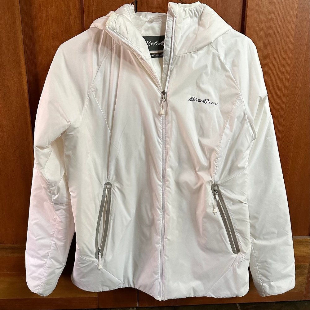Eddie Bauer First Ascent Windbreaker, Thindown, Size S, White